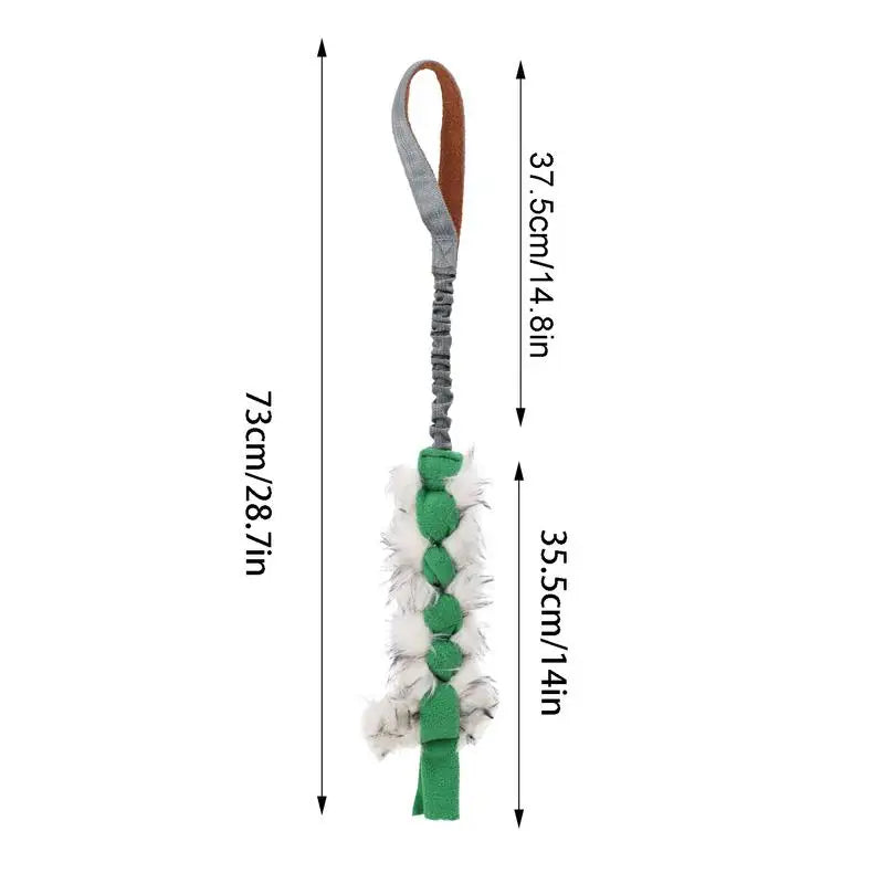 Dog Toy Rope Fun Squeaky Dog Chew Toys Pet Supplies Puppy Rope Toy with Elastic Drawstring Interactive Puppy Teething Toy