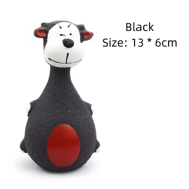 1 Piece Fat Bellied Cartoon Fun Bite Resistant Latex Sound Dog Toy Purple Elephant White Cow Brown Optional