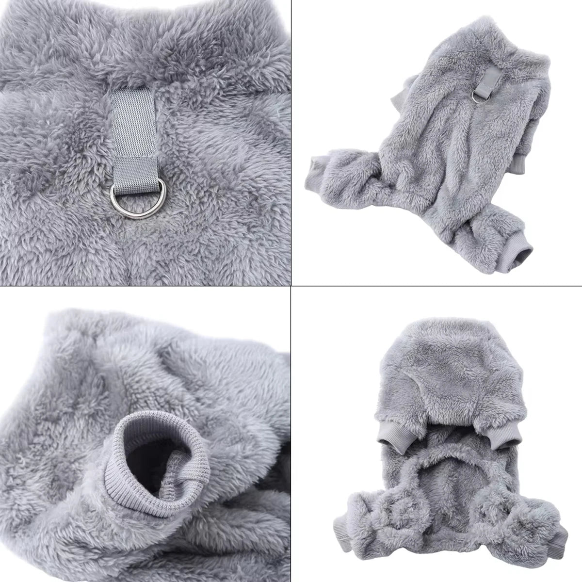 Winter Warm Pet Clothes Soft Flannel Dog Jumpsuit Puppy Cats Four Legs Jacket Coat for Small Medium Dogs Chihuahua Yorkie Outfit