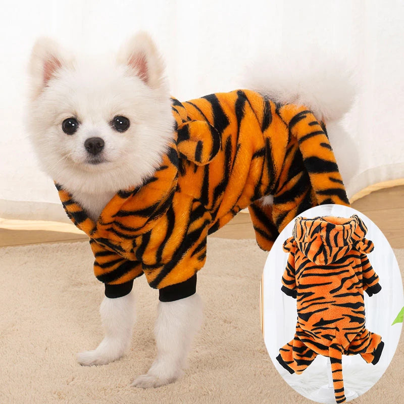 Flannel Dog Cat Jumpsuits Pet Clothes for Small Medium Dogs Soft Comfortable Winter Warm Dog Costume  Chihuahua Teddy Pet Coats
