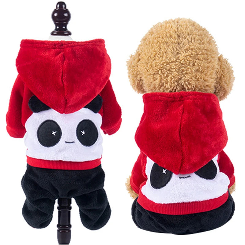 Flannel Dog Cat Jumpsuits Pet Clothes for Small Medium Dogs Soft Comfortable Winter Warm Dog Costume  Chihuahua Teddy Pet Coats