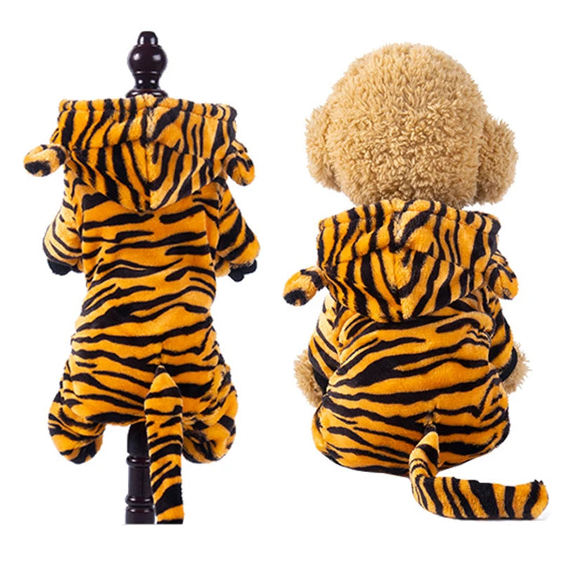 Flannel Dog Cat Jumpsuits Pet Clothes for Small Medium Dogs Soft Comfortable Winter Warm Dog Costume  Chihuahua Teddy Pet Coats