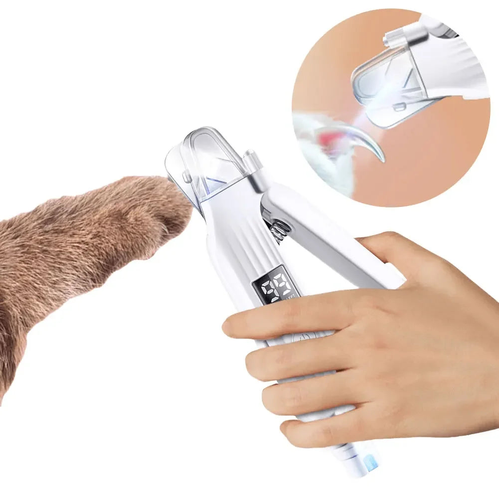 2 in 1 Electric Dog Nail Grinder and Clipper with LED Lights Pet Nail Trimmer Pet Nail Grinder for Small Medium Large Dogs/Cats