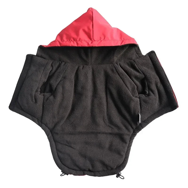 Reflective Pet Clothes Autumn Winter Pet Dog Waterproof Warm Coat Cotton Hooded Jacket The Dog Face Small Dog Clothes Dog tuxedo