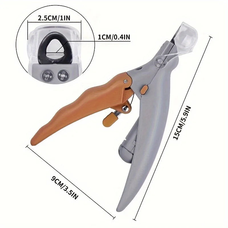Pet Nail Clipper, Nail Trimmer for Dogs and Cats, Built-in LED Light, Steel Blades, Quick Trimming with Nail Collection