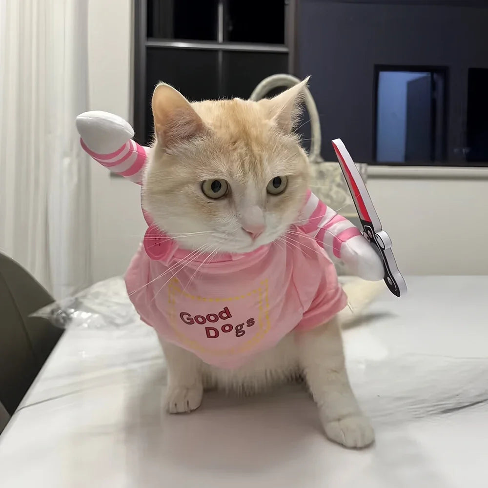 Cute Funny Dog Clothes Halloween Pet Costume For Small Big Dogs Cats Adjustable Puppy Cosplay Outfits Jumpsuit Pug Party Apparel