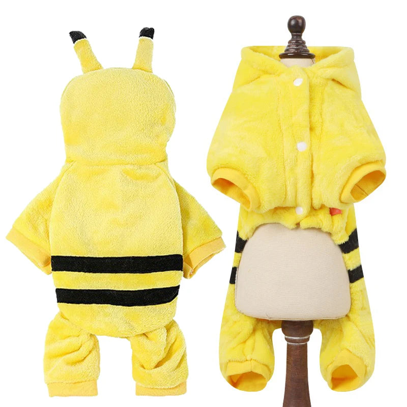 Flannel Dog Cat Jumpsuits Pet Clothes for Small Medium Dogs Soft Comfortable Winter Warm Dog Costume  Chihuahua Teddy Pet Coats