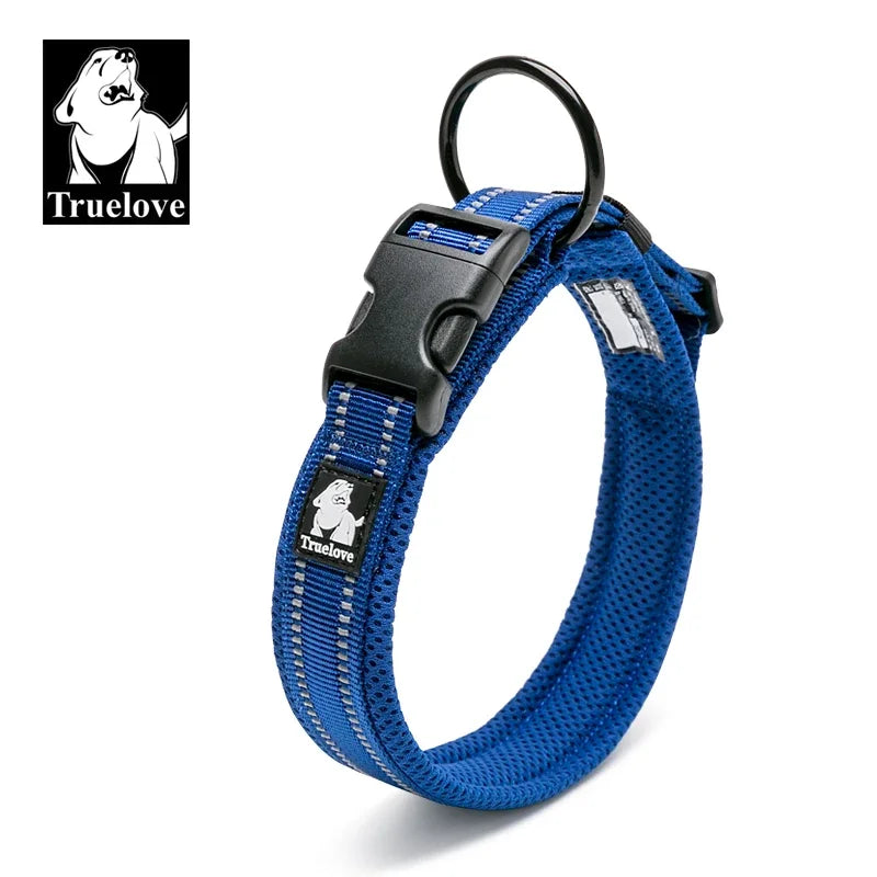 Pet Dog Collar Nylon Adjustable Webbing Padded Soft Reflective Durable Heavy Duty Training Custom Luxury Cat TLC5011