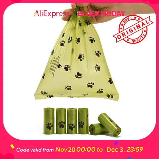 Eco-Friendly Pet Waste Bags - Biodegradable, Scented, Leakproof, for Dogs & Cats, Poop Bag Dispenser Included